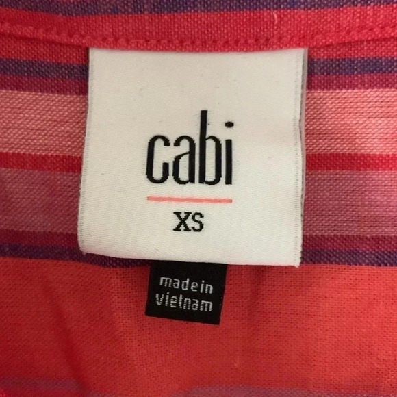 Cabi Striped button front blouse size XS - Picture 2 of 7